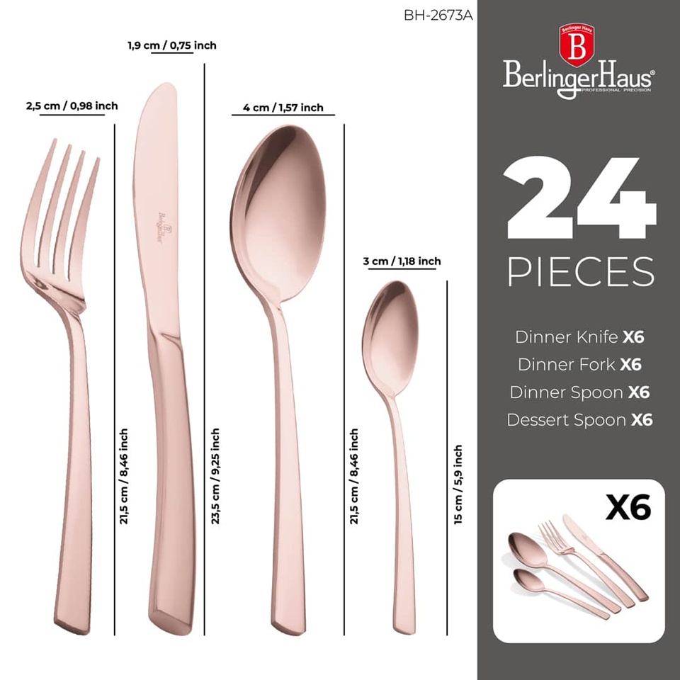 Cutlery Set 24 pcs – Berlinger Haus BH2729