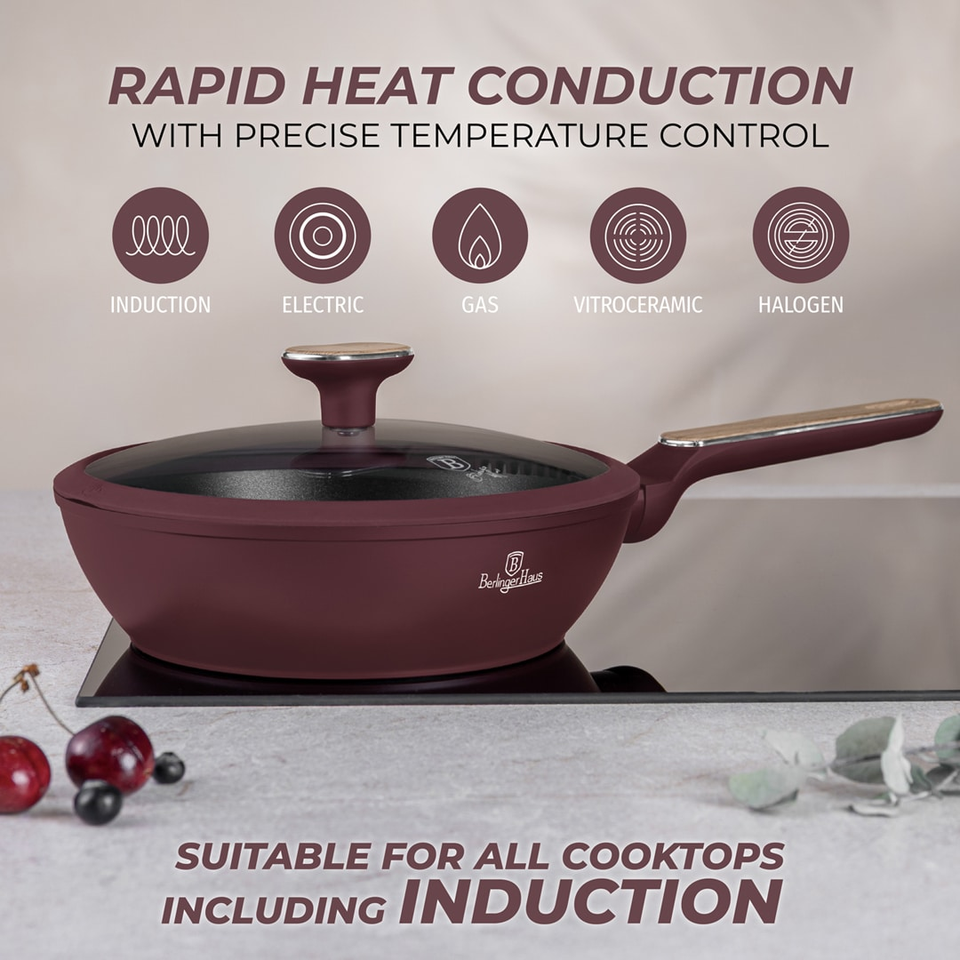 Deep Frypan with Lid 24 cm Berlinger Haus BH8295 | Leonardo Nordic