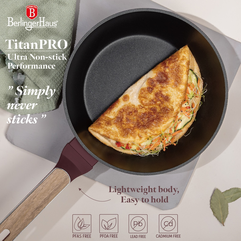 Deep Frypan with Lid 24 cm Berlinger Haus BH8295 | Leonardo Nordic
