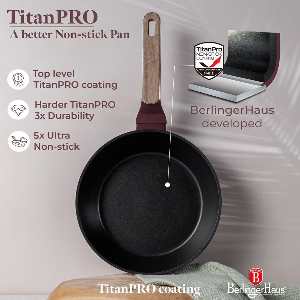 Deep Frypan with Lid 24 cm Berlinger Haus BH8295 | Leonardo Nordic