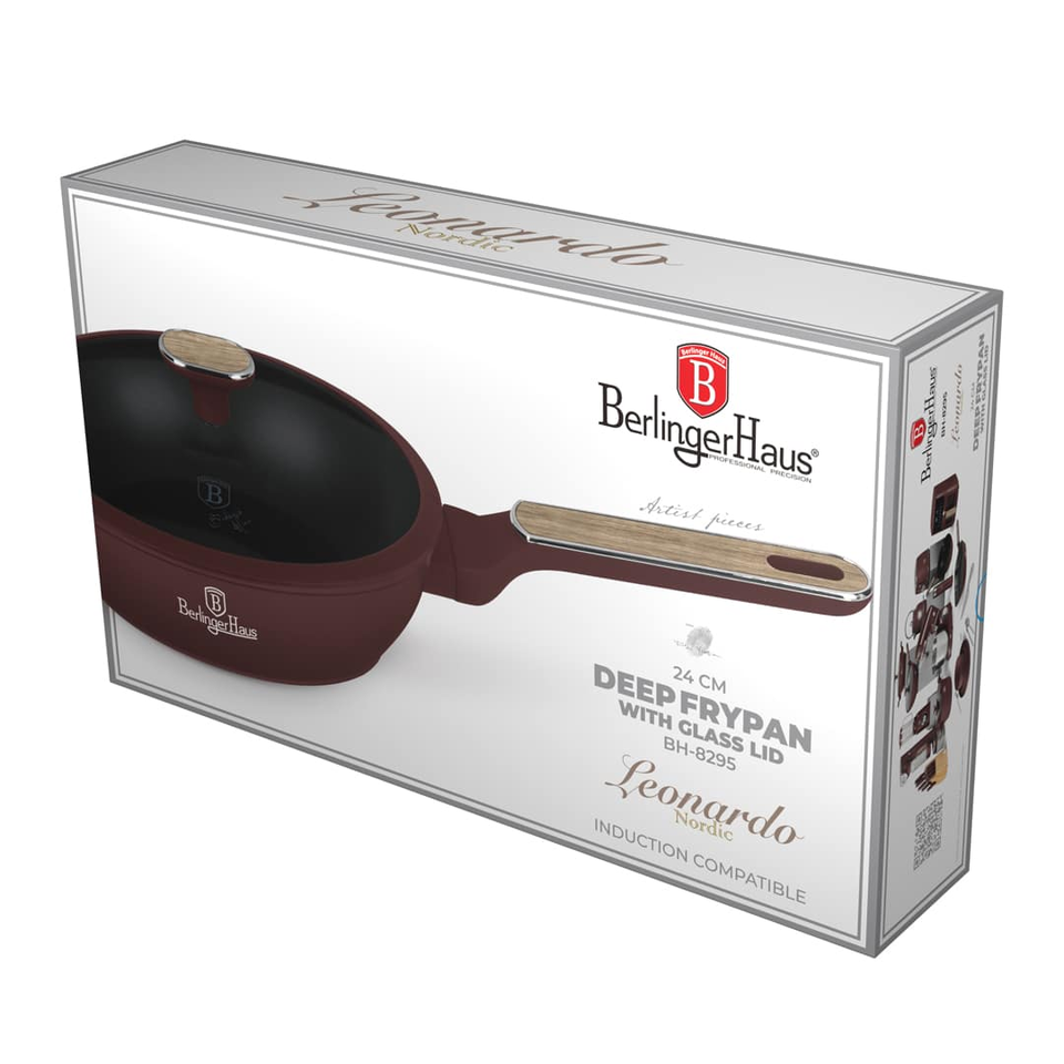 Deep Frypan with Lid 24 cm Berlinger Haus BH8295 | Leonardo Nordic