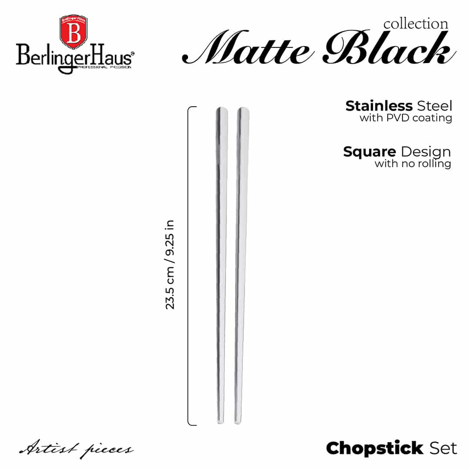 12-Piece Stainless Steel Chopstick Set Berlinger Haus BH3161
