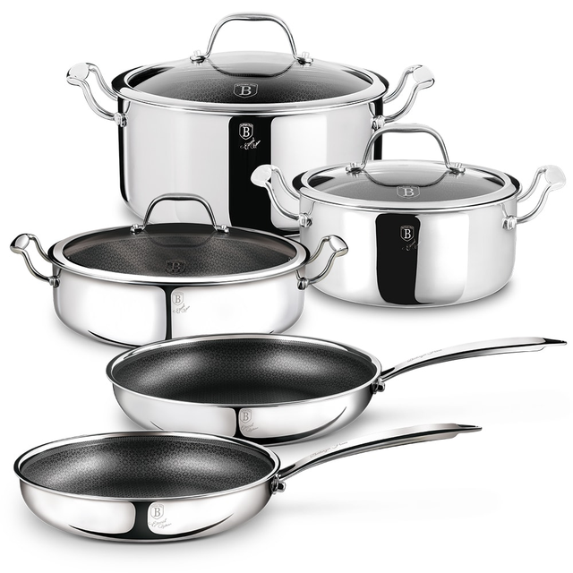 8-Piece Stainless Steel Cookware Set Eternal Collection Berlinger Haus BH8959
