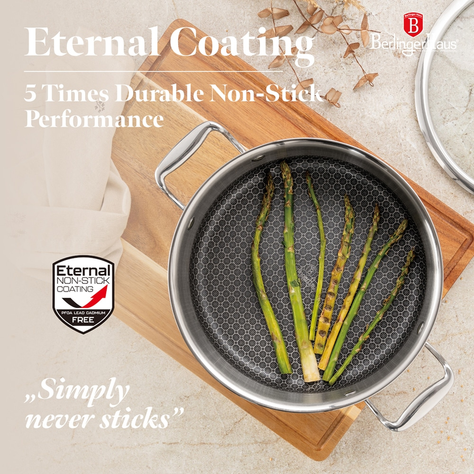 8-Piece Stainless Steel Cookware Set Eternal Collection Berlinger Haus BH8959