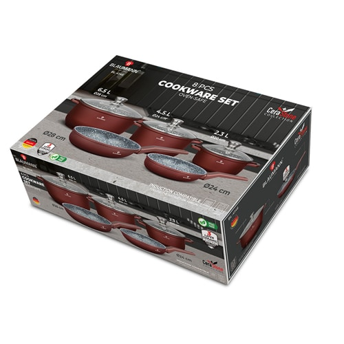 8-Piece Cookware Set Blaumann BL4146 Cera Stone Bronze