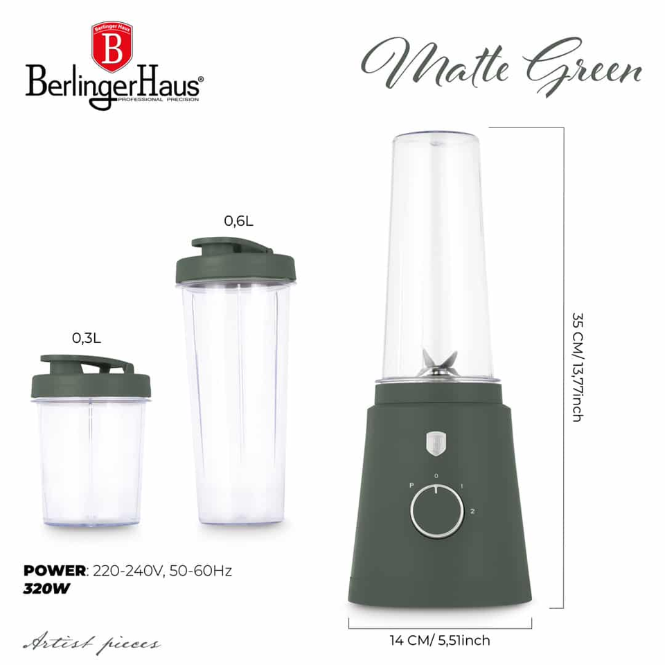 Smoothie Maker 320W Berlinger Haus BH9879 Matt Green