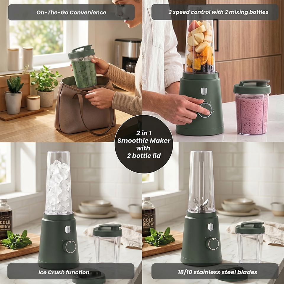 Smoothie Maker 320W Berlinger Haus BH9879 Matt Green