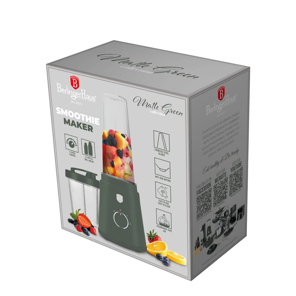 Smoothie Maker 320W Berlinger Haus BH9879 Matt Green