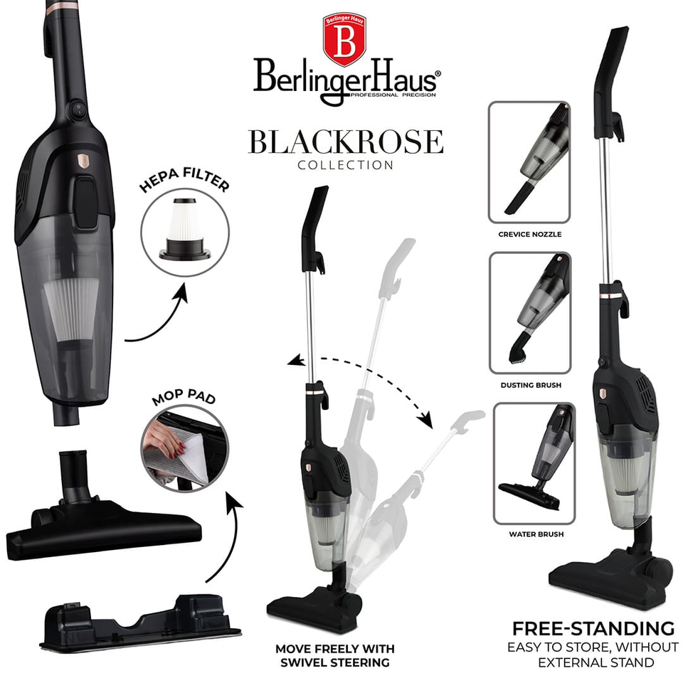 4-in-1 Corded Vacuum Cleaner 600W Berlinger Haus BH9921