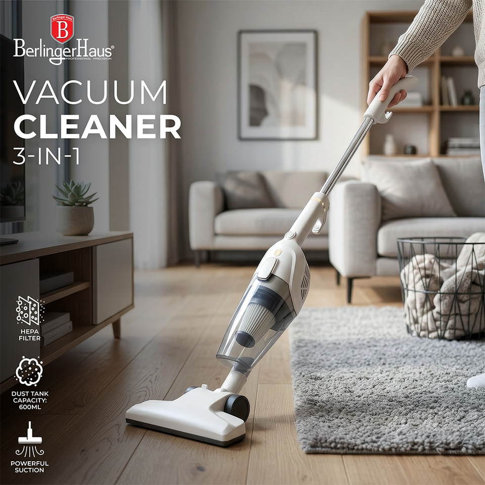 3-in-1 Corded Vacuum Cleaner 600W Berlinger Haus BH9908