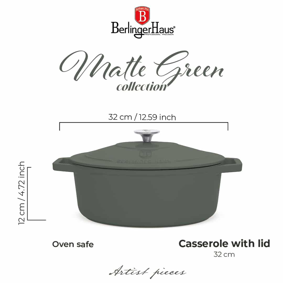 Oval Cast Iron Roaster 32cm BH8968 | Berlinger Haus