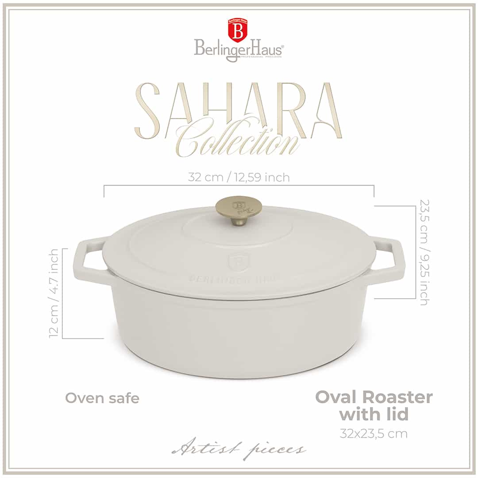 Oval Cast Iron Roaster 32cm BH8967 | Berlinger Haus