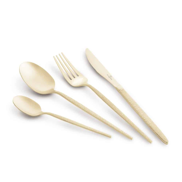 24 Piece Champagne Gold Cutlery Set BH2642 | Berlinger Haus