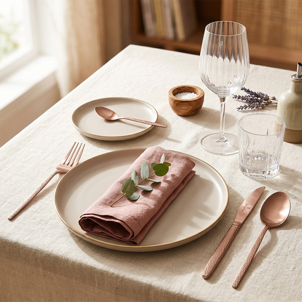 24 Piece Rose Gold Cutlery Set BH2641 | Berlinger Haus