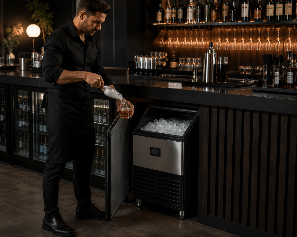 50kg Commercial Ice Maker Machine – KIM3050C Cylinder Ice