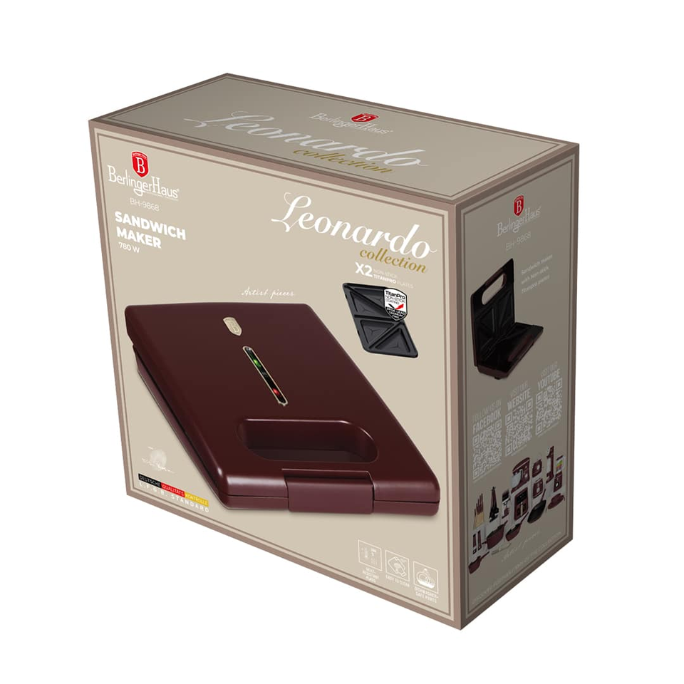 Sandwich Maker | Non-Stick Plates Berlinger Haus BH9868