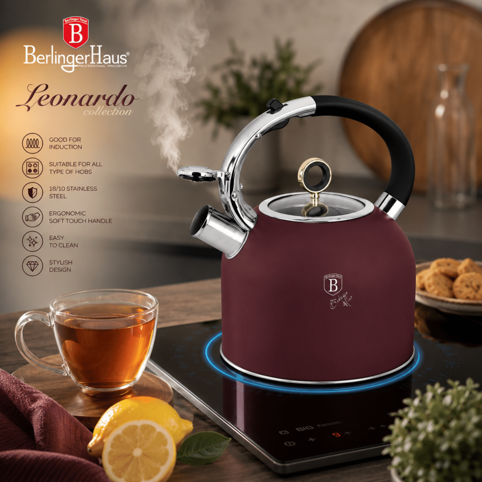 Kettle with Glass Lid | 3.0L Berlinger Haus BH8919