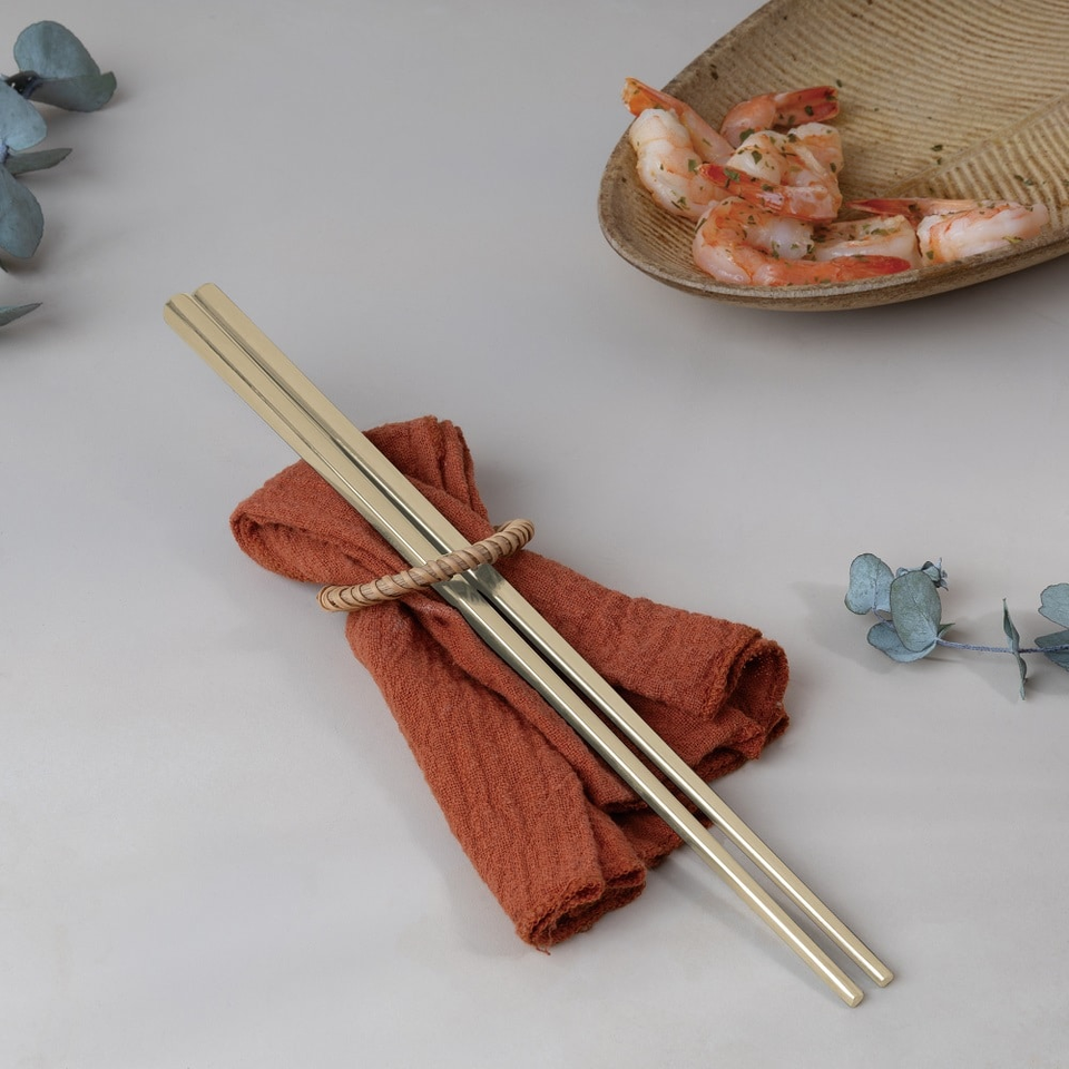 Chopstick Set | 12 pcs Gold Berlinger Haus BH3163