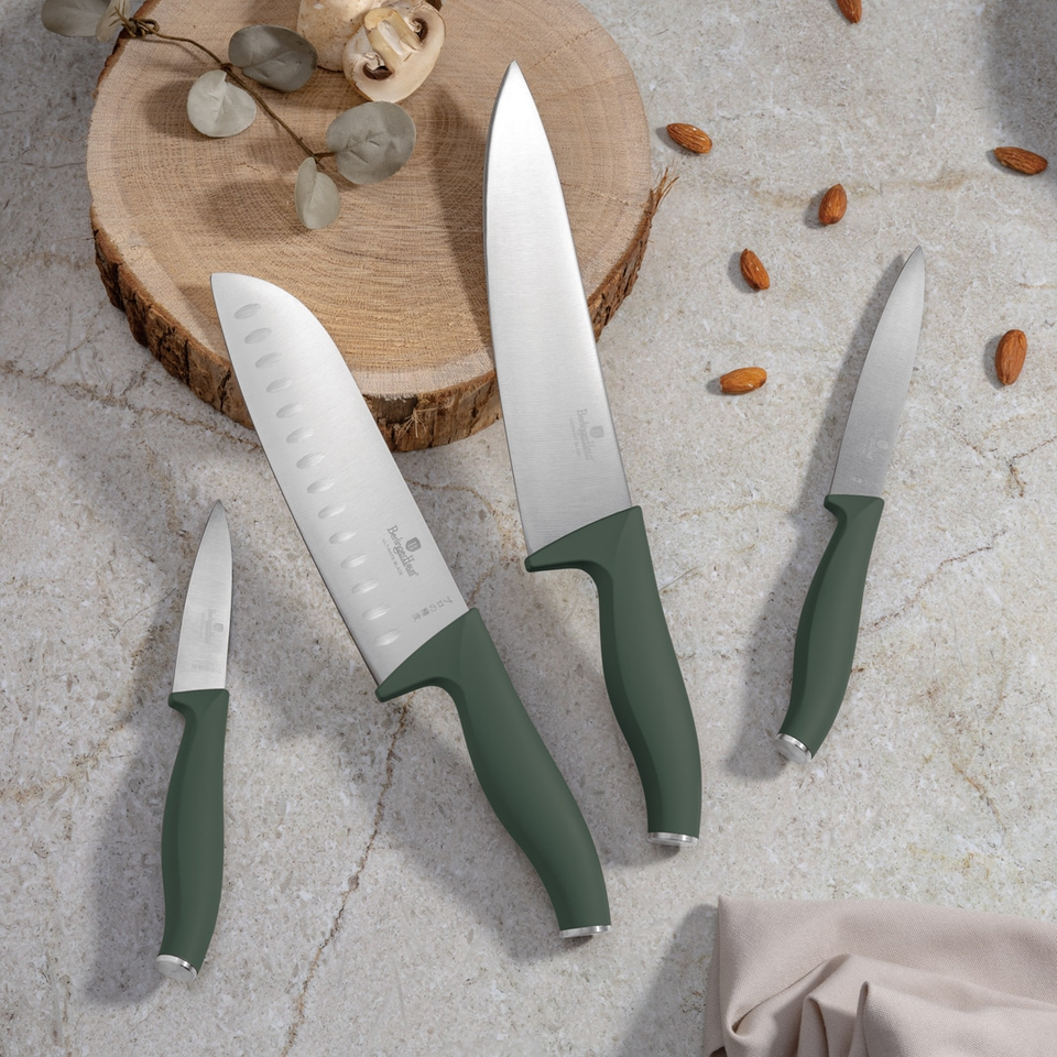Knife Set | 4 pcs Matt Green Berlinger Haus BH3139