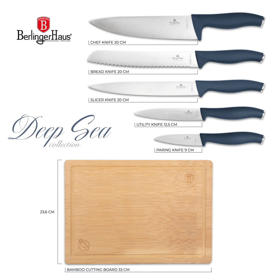 Knife Set with Bamboo Board | Berlinger Haus BH3142
