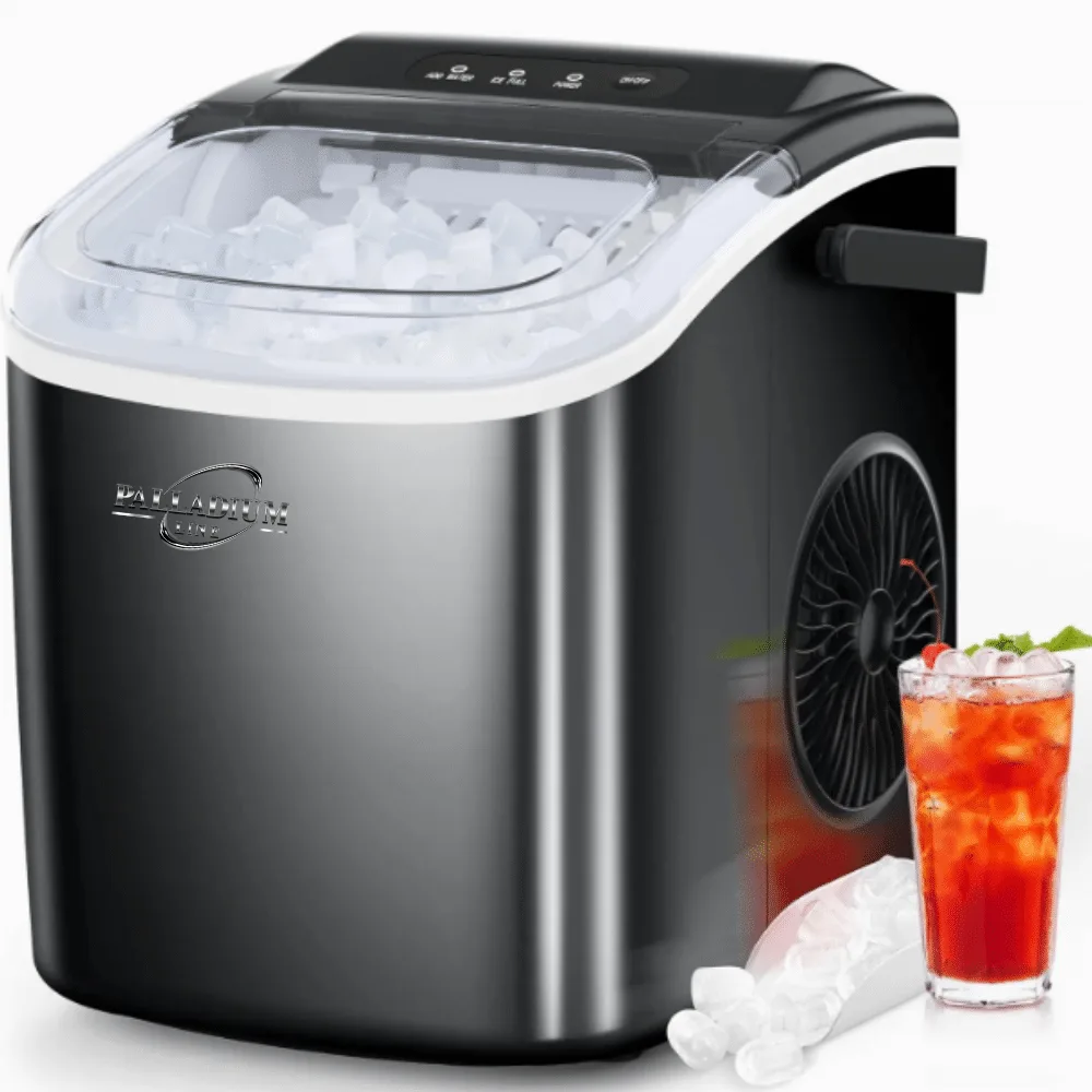 Palladium Line KIM12 Black compact bullet ice maker