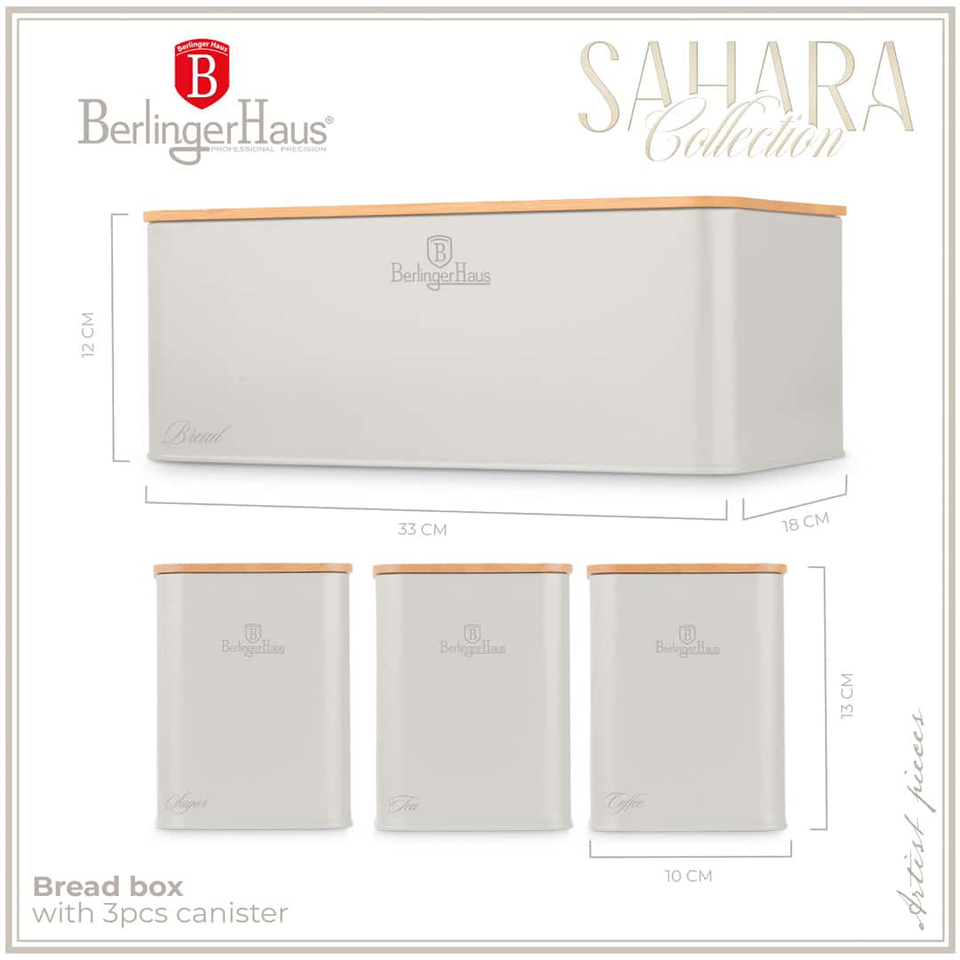 Bread Box & Canister Set | Sahara Berlinger Haus BH8901