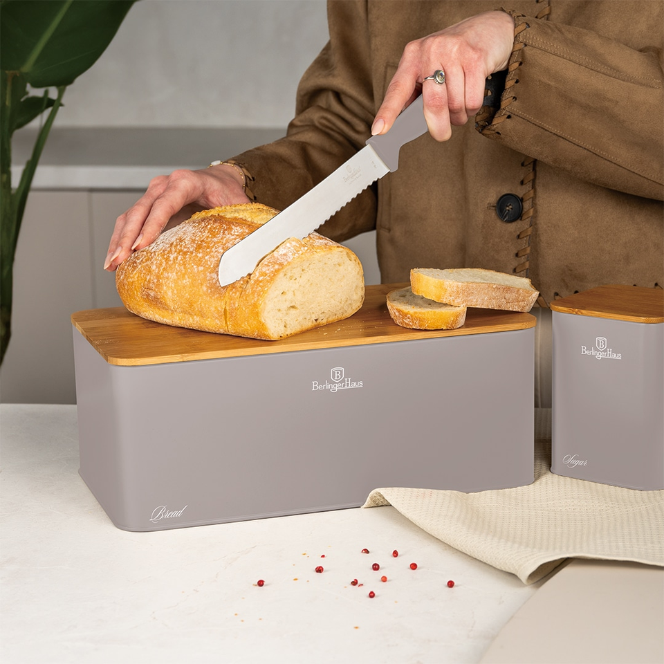 Bread Box & Canister Set | Taupe Berlinger Haus BH8902