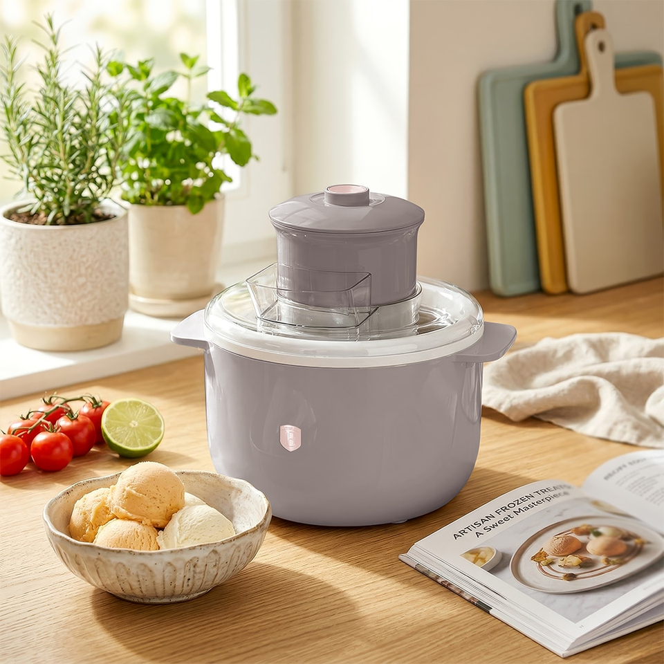 Berlinger Haus BH9953 Ice Cream Maker 1.1L Taupe – Homemade Frozen Desserts