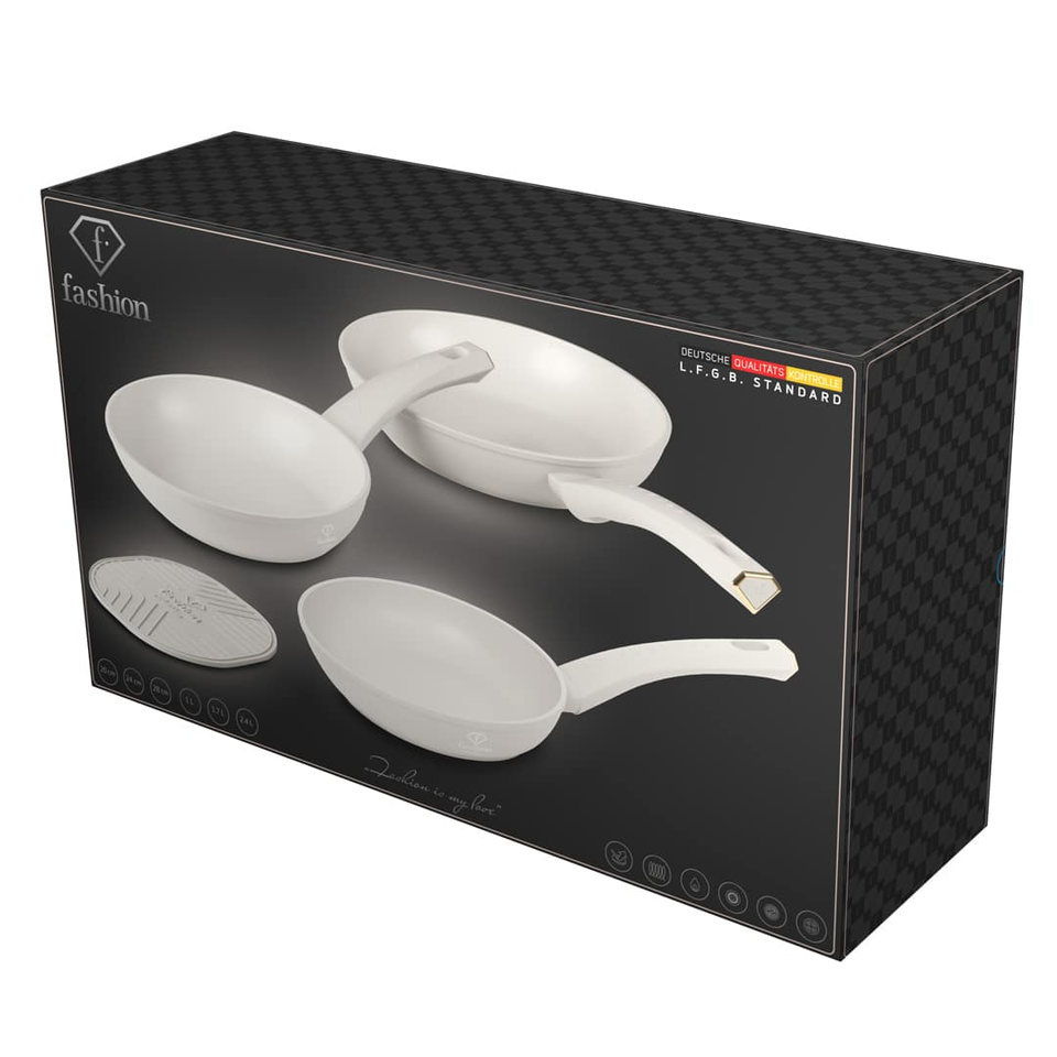 4 pcs Frypan Set Cream Fashion by Berlinger Haus FTV0075