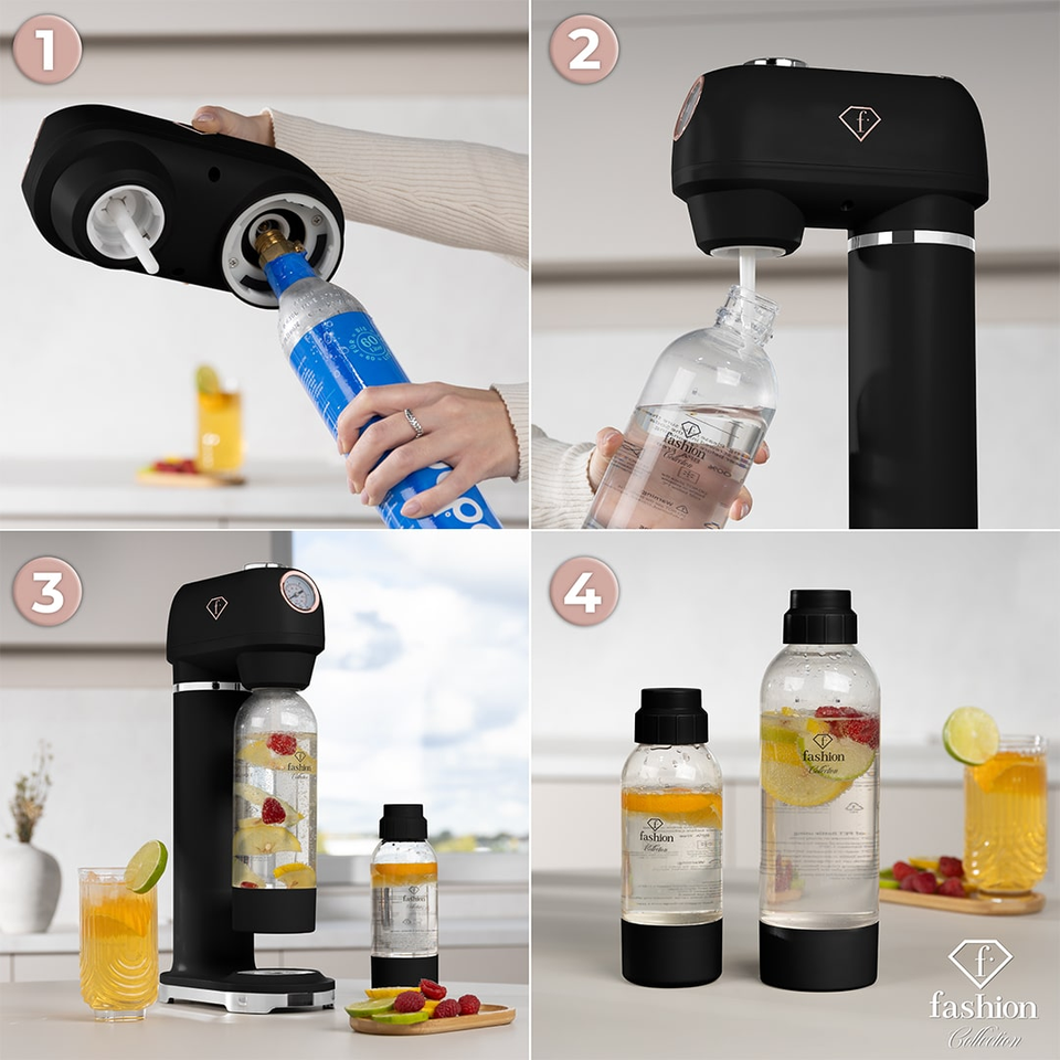 Soda Maker Black Rose Fashion by Berlinger Haus FTV0129