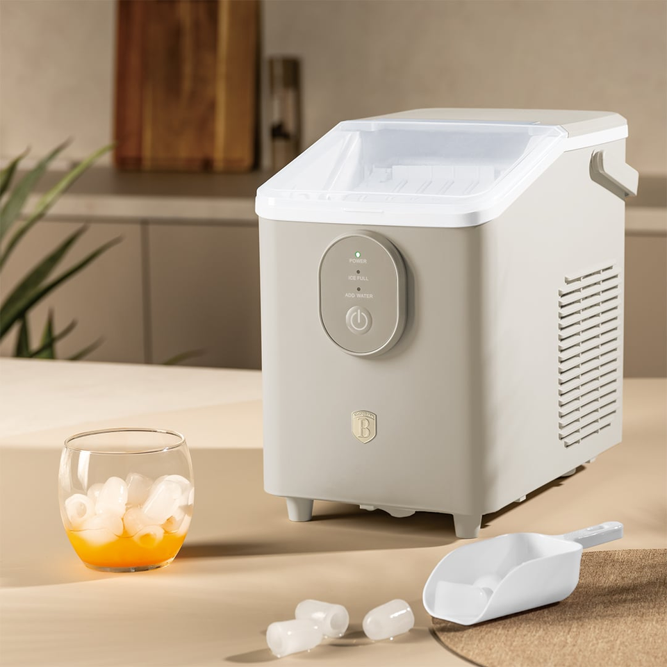 Berlinger Haus BH9941 Ice Cube Maker Cream – 12kg Ice Production in 24 Hours