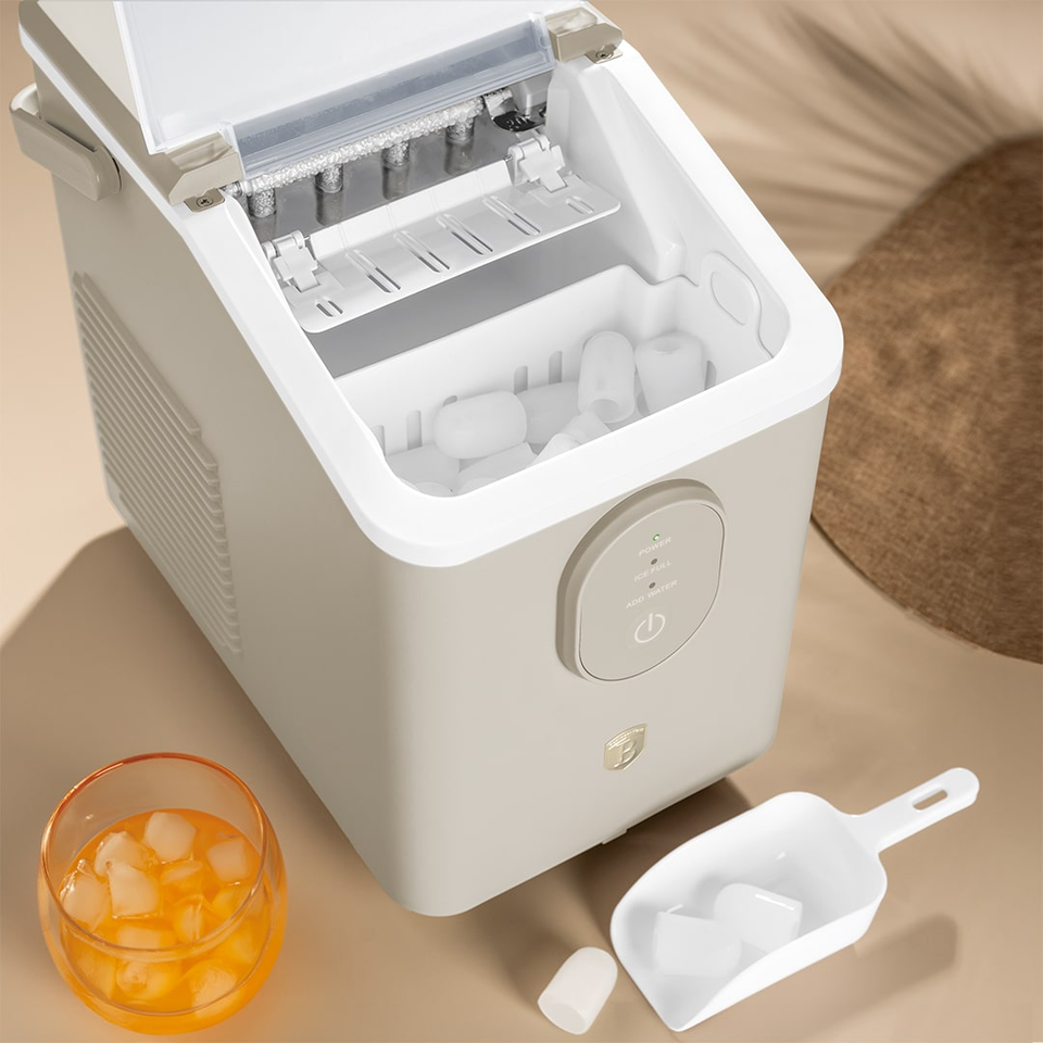 Berlinger Haus BH9941 Ice Cube Maker Cream – 12kg Ice Production in 24 Hours