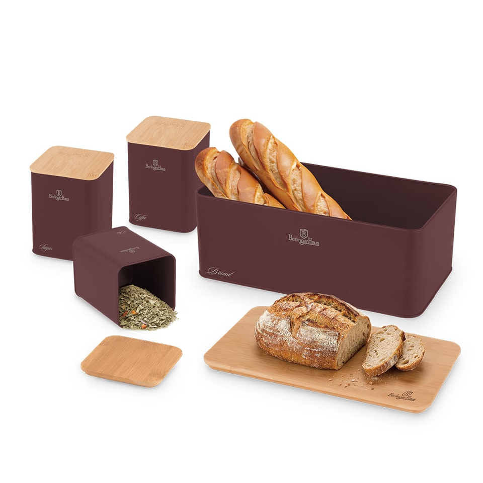 Bread Box with 3 pcs Canister Set Berlinger Haus BH8900