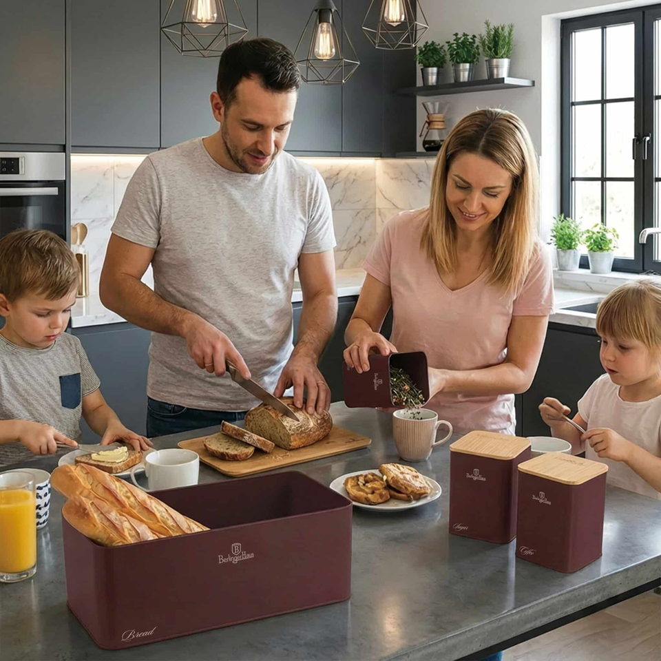 Bread Box with 3 pcs Canister Set Berlinger Haus BH8900
