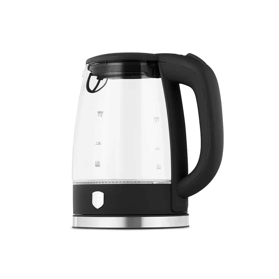 Electric Glass Kettle 1.7L 2200W Matte Black – Berlinger Haus BH9816
