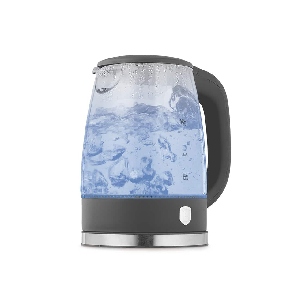 Electric Glass Kettle 1.7L 2200W Matte Anthracite – Berlinger Haus BH9815