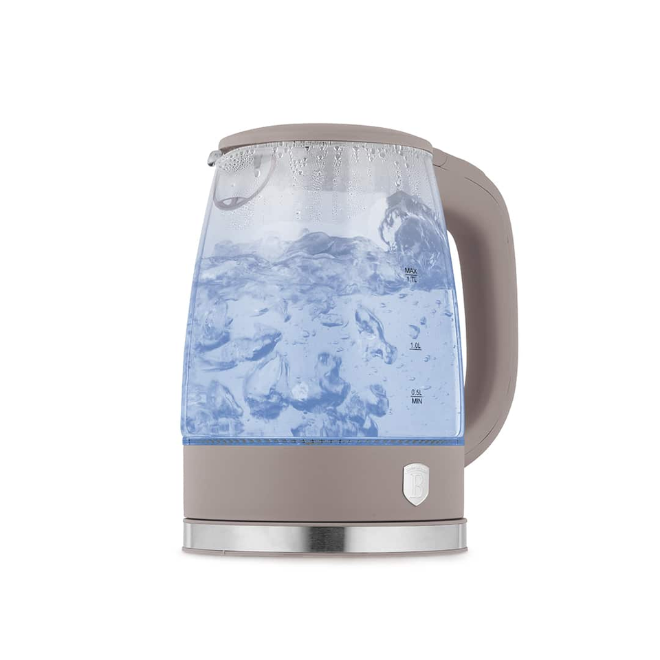Electric Glass Kettle 1.7L 2200W Matte Taupe – Berlinger Haus BH9814