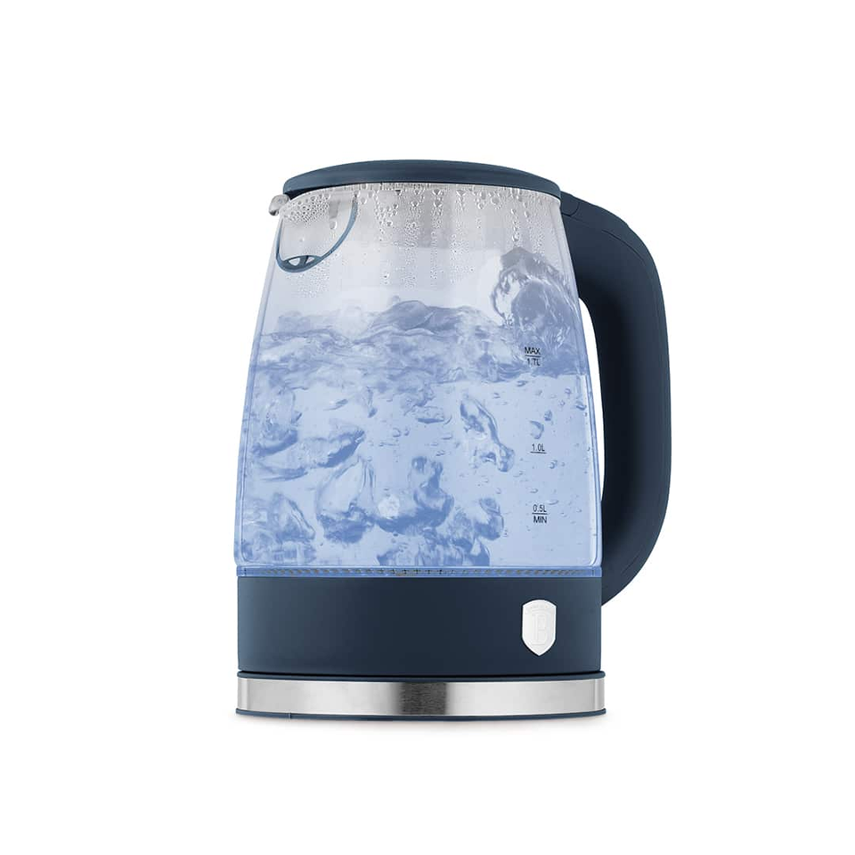 Electric Glass Kettle 1.7L 2200W Matte Blue – Berlinger Haus BH9813