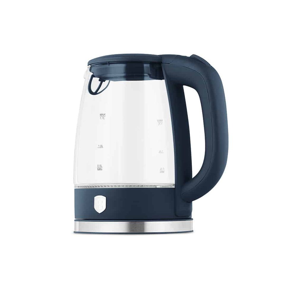 Electric Glass Kettle 1.7L 2200W Matte Blue – Berlinger Haus BH9813