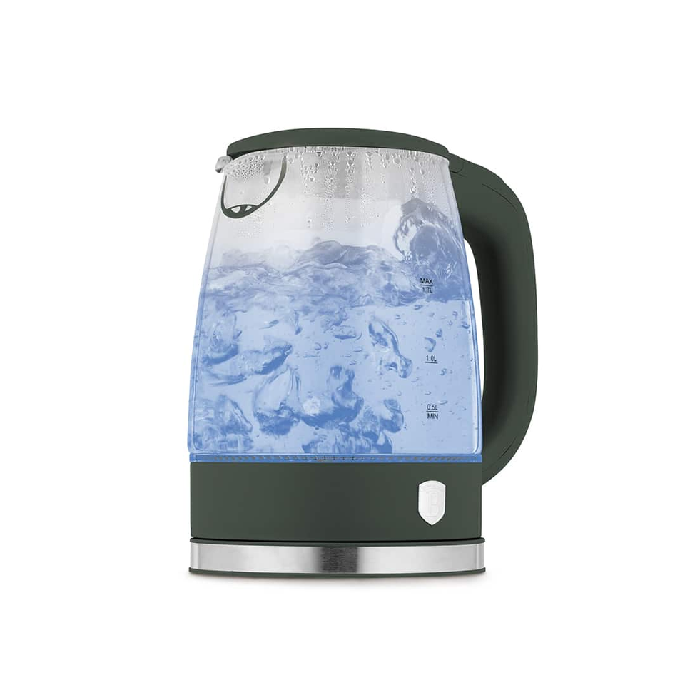 Electric Glass Kettle 1.7L 2200W Matte Green – Berlinger Haus BH9812