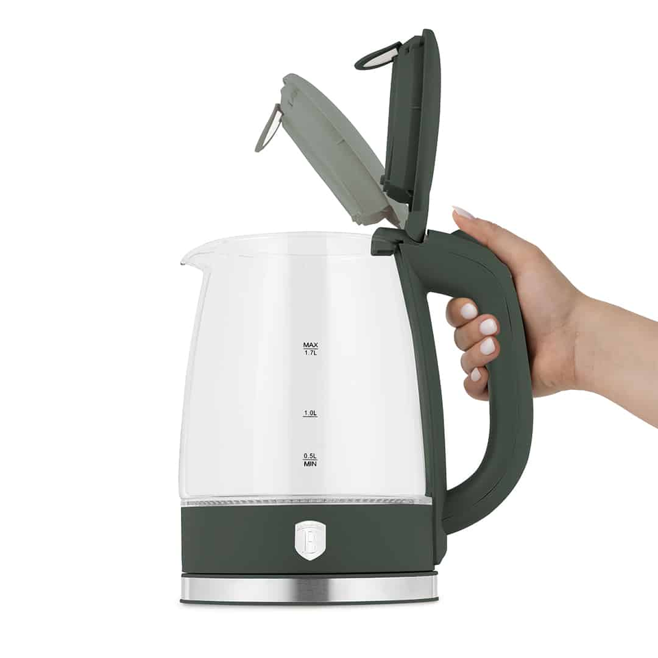 Electric Glass Kettle 1.7L 2200W Matte Green – Berlinger Haus BH9812
