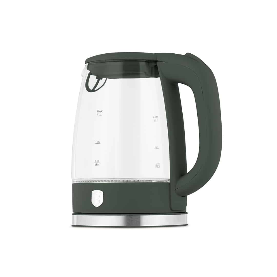 Electric Glass Kettle 1.7L 2200W Matte Green – Berlinger Haus BH9812