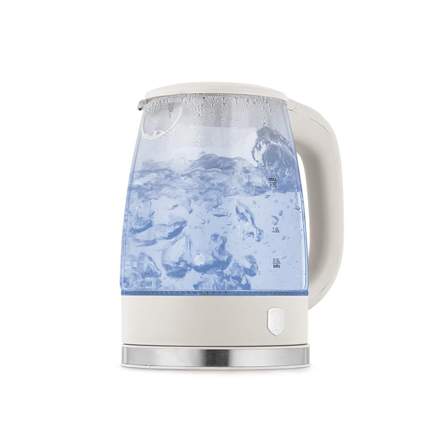 Electric Glass Kettle 1.7L Matte Cream 2200W – Berlinger Haus BH9322