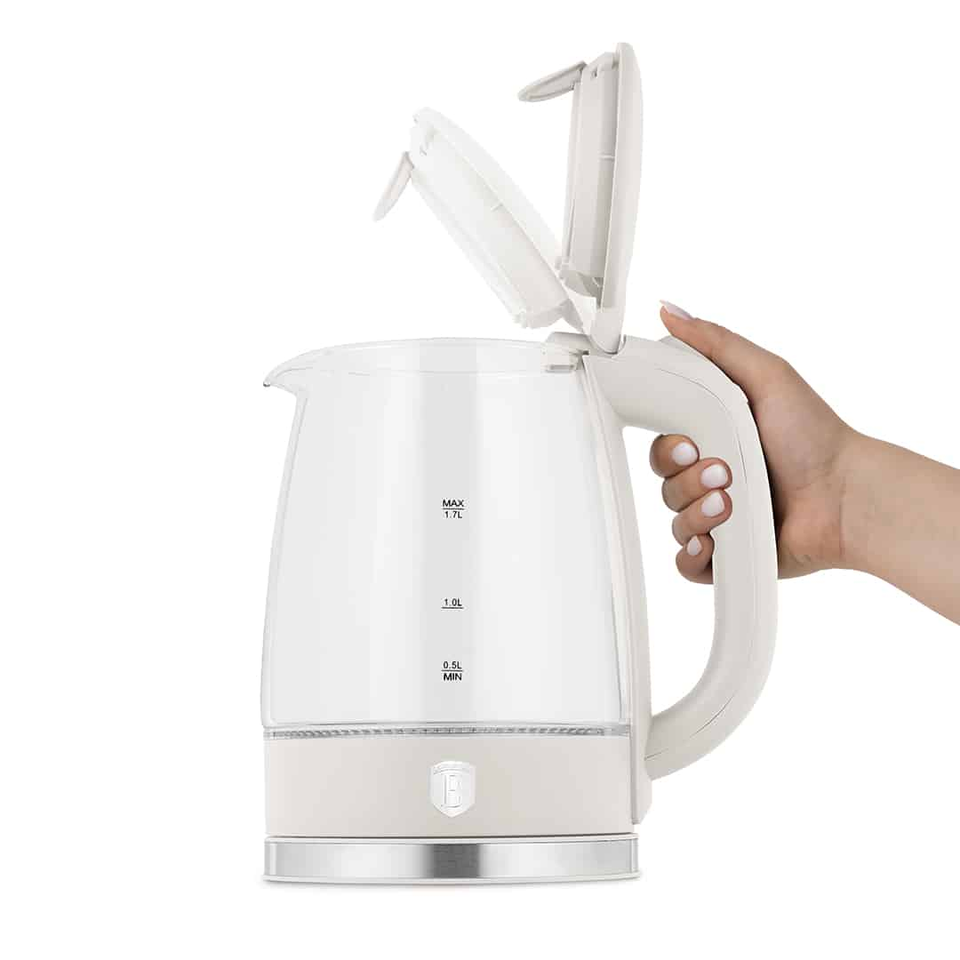 Electric Glass Kettle 1.7L Matte Cream 2200W – Berlinger Haus BH9322
