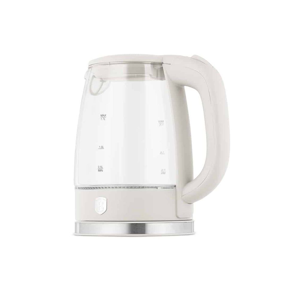 Electric Glass Kettle 1.7L Matte Cream 2200W – Berlinger Haus BH9322