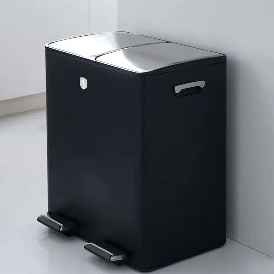 Pedal Bin 2×30L Berlinger Haus BH8883 | Black & Rose Gold