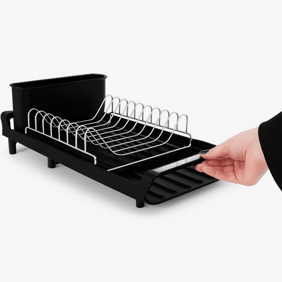 Adjustable Dish Rack Berlinger Haus BH8892 Black & Rose Gold