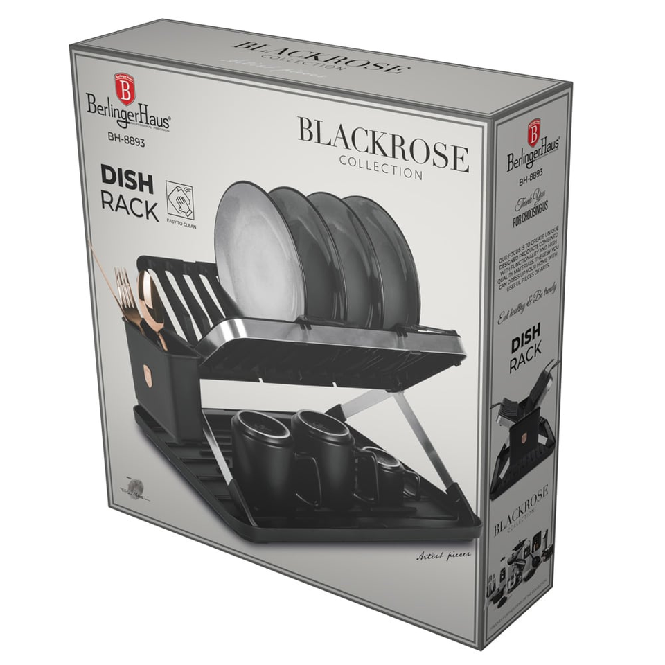 Dish Rack Berlinger Haus BH8893 | Black & Rose Gold