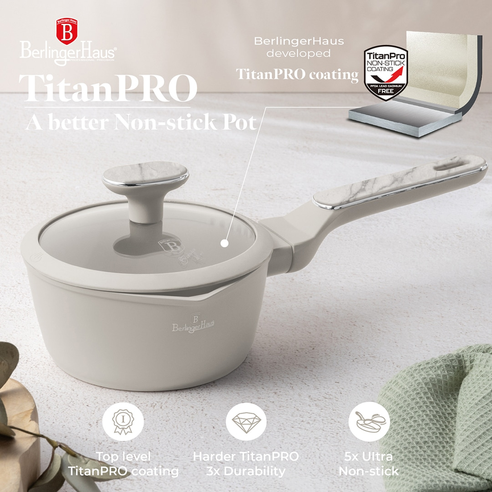 Saucepan Berlinger Haus BH8388 | Sahara Marble