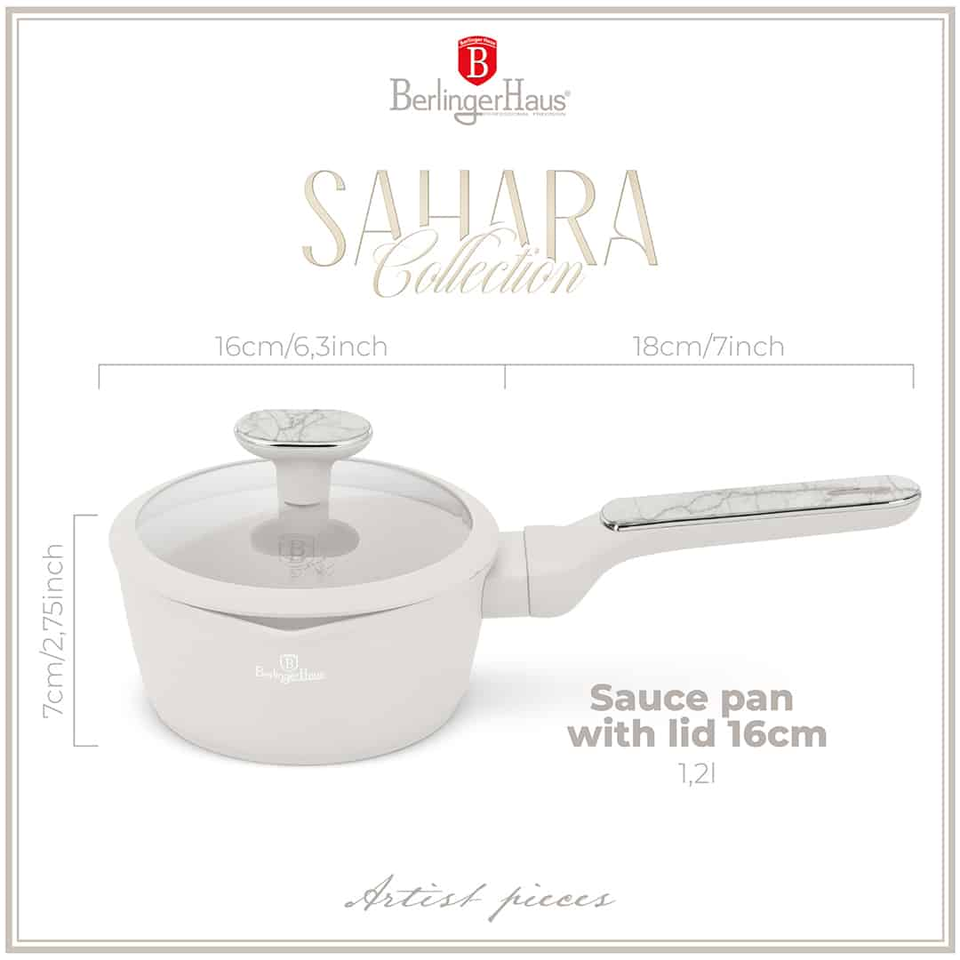 Saucepan Berlinger Haus BH8388 | Sahara Marble